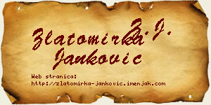 Zlatomirka Janković vizit kartica